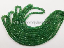 Emerald Faceted Roundelle Beads